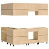 vidaXL Cabinet with Shelf with Storage 8 pcs Honey Solid Pine Wood