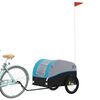 vidaXL Bike Trailer Black and Blue 45 kg Iron