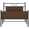 vidaXL Bed Frame without Mattress Brown Oak 100x200 cm Engineered Wood