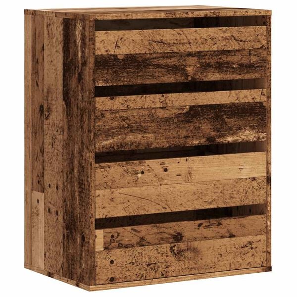 vidaXL Corner Chest of Drawers Old Wood 60x41x76 cm Engineered Wood