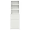 vidaXL Bedside Cabinet White 39x35x125 cm Engineered Wood