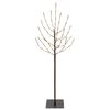 vidaXL LED Christmas Tree Black 120 cm Steel 100 LEDs