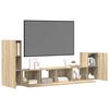 vidaXL 4 Piece TV Cabinet Set Sonoma Oak Engineered Wood