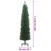 vidaXL Slim Artificial Christmas Tree with Stand Green 240 cm PVC