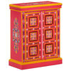 vidaXL Sideboard Solid Mango Wood Pink Hand Painted