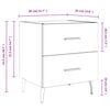 vidaXL Bedside Cabinet White 40x35x47.5 cm Engineered Wood