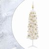 vidaXL Artificial Slim Christmas Tree with Bauble 120 cm 150 LEDs