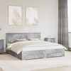 vidaXL Bed Frame Concrete Grey 180 x 200 cm Engineered Wood
