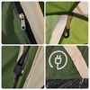 vidaXL Camping Tent Dome 5-Person Green Quick Release