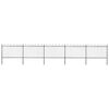 vidaXL Garden Fence with Hoop Top Steel 838x120 cm Black