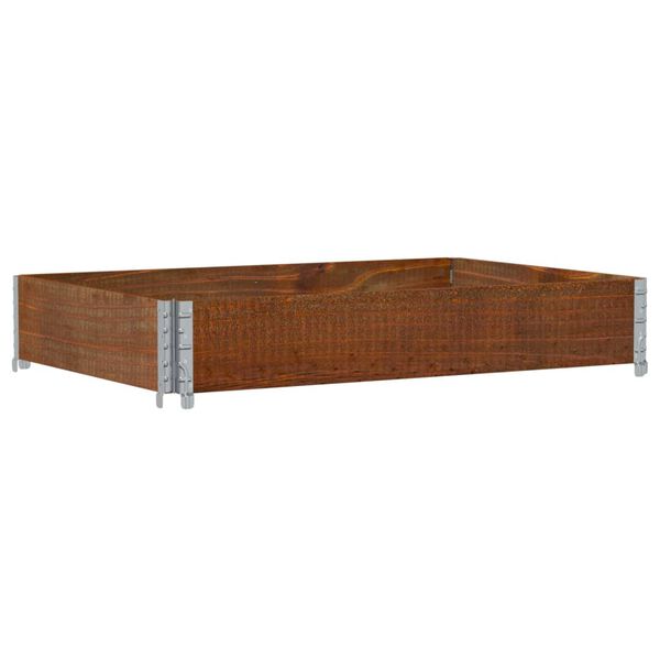 vidaXL Pallet Collar Brown 120x80 cm Solid Wood Pine