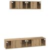 vidaXL TV Cabinet Set Wall-mounted 4 pcs Artisan Oak Engineered Wood