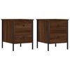 vidaXL Bedside Cabinets 2 pcs Brown Oak 40x42x50 cm Engineered Wood