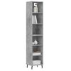 vidaXL Highboard Concrete Grey 34.5x32.5x180 cm Engineered Wood