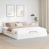 vidaXL Ottoman Bed Frame without Mattress White Super King Faux Leather