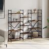 vidaXL Bookshelf Smoked Oak 160x28.5x136.5 cm Engineered Wood