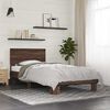 vidaXL Bed Frame without Mattress Brown Oak 75x190 cm Small Single
