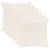 vidaXL Cushion Cover 6 pcs HOUTEN White 55 x 55 cm Faux Rabbit Fur