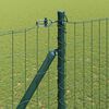 vidaXL Fence with Post Green 1.5 x 10 m Steel and PVC