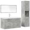 vidaXL 4 Piece Bathroom Furniture Set Concrete Grey Engineered Wood
