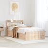 vidaXL Bed Frame with Headboard 90x200 cm Solid Wood Pine