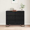 vidaXL Chest of Drawers 2 pcs Black Oak 91 x 35.5 x 74.5 cm