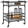 vidaXL Kitchen Trolley Grey Sonoma 82x40x78.5 cm Engineered Wood