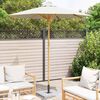 vidaXL Garden Parasol Cream White &Oslash; 217 x 230 cm Bamboo