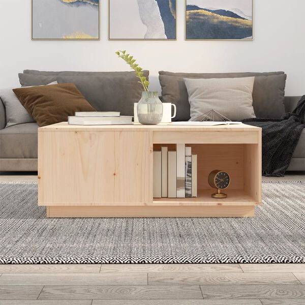 vidaXL Coffee Table 100x101x40.5 cm Solid Wood Pine