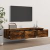 vidaXL Wall Cabinet Smoked Oak 102x30x20 cm Engineered Wood