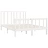 vidaXL Bed Frame without Mattress White 160x200 cm Solid Wood