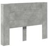 vidaXL Storage Headboard with LED Concrete Grey Engineered Wood
