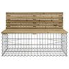vidaXL Garden Bench Gabion Design 347x71x65.5 cm Impregnated Wood Pine
