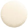 vidaXL Seat Cushions 2 pcs Cream &Oslash; 80 cm Corduroy Fabric