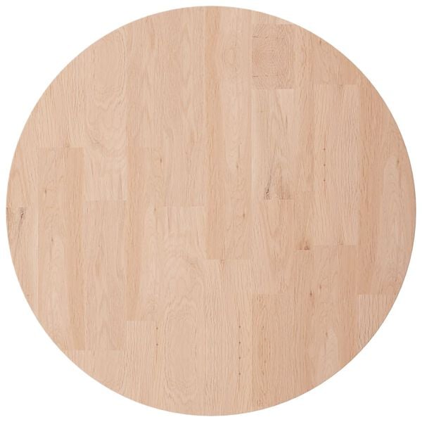 vidaXL Round Table Top &Oslash;50x4 cm Untreated Solid Wood Oak