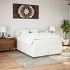 vidaXL Box Spring Bed with Mattress White 140x190 cm Faux Leather