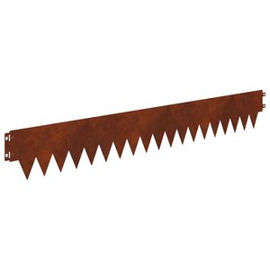 vidaXL Lawn Edging 10 pcs 103 x 15 cm metal Rusty