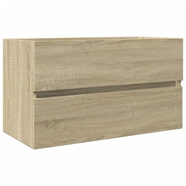 vidaXL Sink Cabinet Sonoma Oak 80x38.5x45 cm Engineered Wood