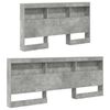 vidaXL Storage Headboard Concrete Grey 150 cm Engineered Wood