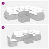 vidaXL 7 Piece Garden Sofa Set with Cushions Grey Poly Rattan Acacia