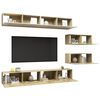 vidaXL 6 Piece TV Cabinet Set Sonoma Oak Engineered Wood
