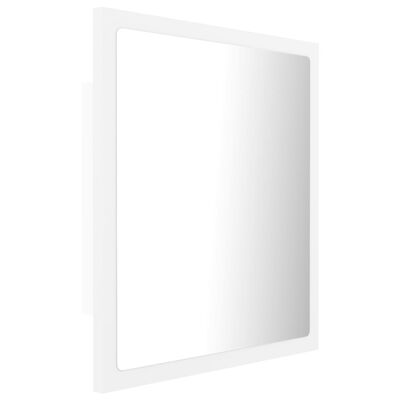 vidaXL LED Bathroom Mirror White 40x8.5x37 cm Acrylic