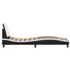 vidaXL Bed Frame without Mattress "Zadar" Black and White 90x190 cm Single Faux Leather