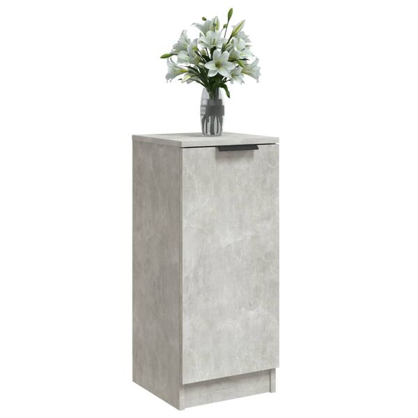 vidaXL Sideboards 2 pcs Concrete Grey 30x30x70 cm Engineered Wood