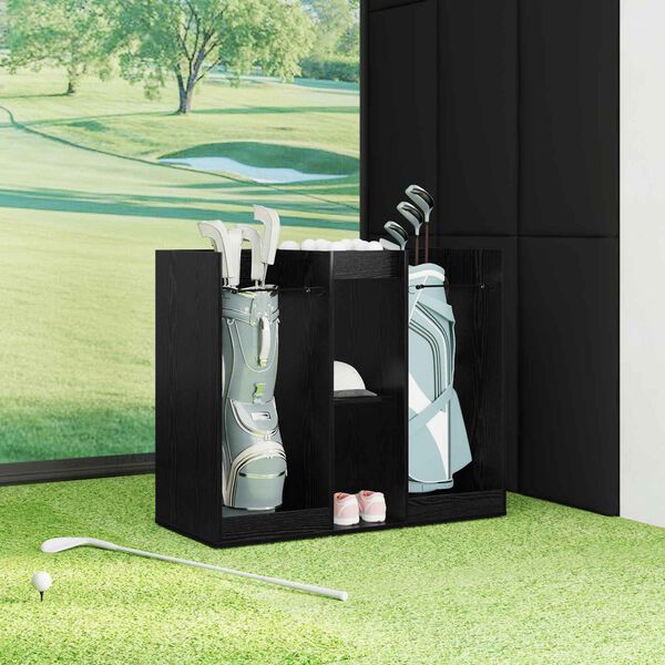 vidaXL Golf Cabinet Plain Black Oak 102 x 45 x 85.5 cm