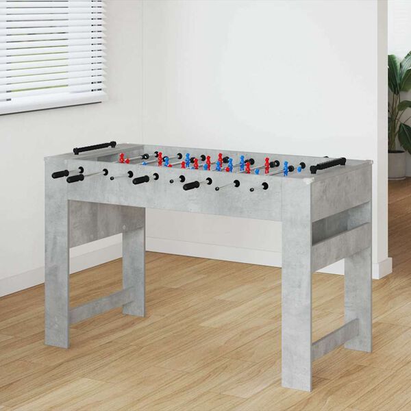 vidaXL Foosball Table Concrete Grey 125 x 60.5 x 80 cm Engineered Wood
