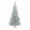 vidaXL Christmas Tree with 300 LEDs with Stand Silver 240 cm PET