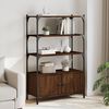 vidaXL Bookcase 3-Tier Brown Oak 70x30x109.5 cm Engineered Wood