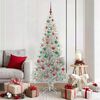 vidaXL Christmas Tree with 300 LEDs with Stand Silver 180 cm PET