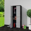 vidaXL Garden Storage Cabinet with 3 Shelves Black and Grey